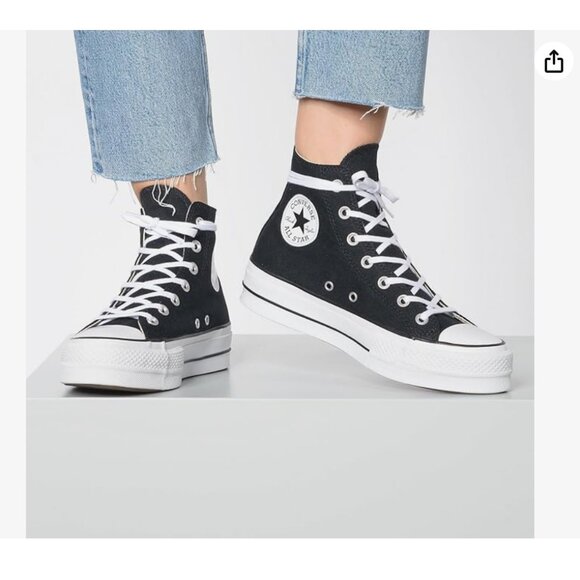 Converse Women's Canvas High Top Chuck Taylor All Star Lift Sneakers - Picture 3 of 11